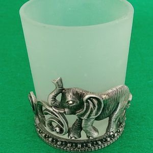 Pewter Elephant Votive Candle Holder